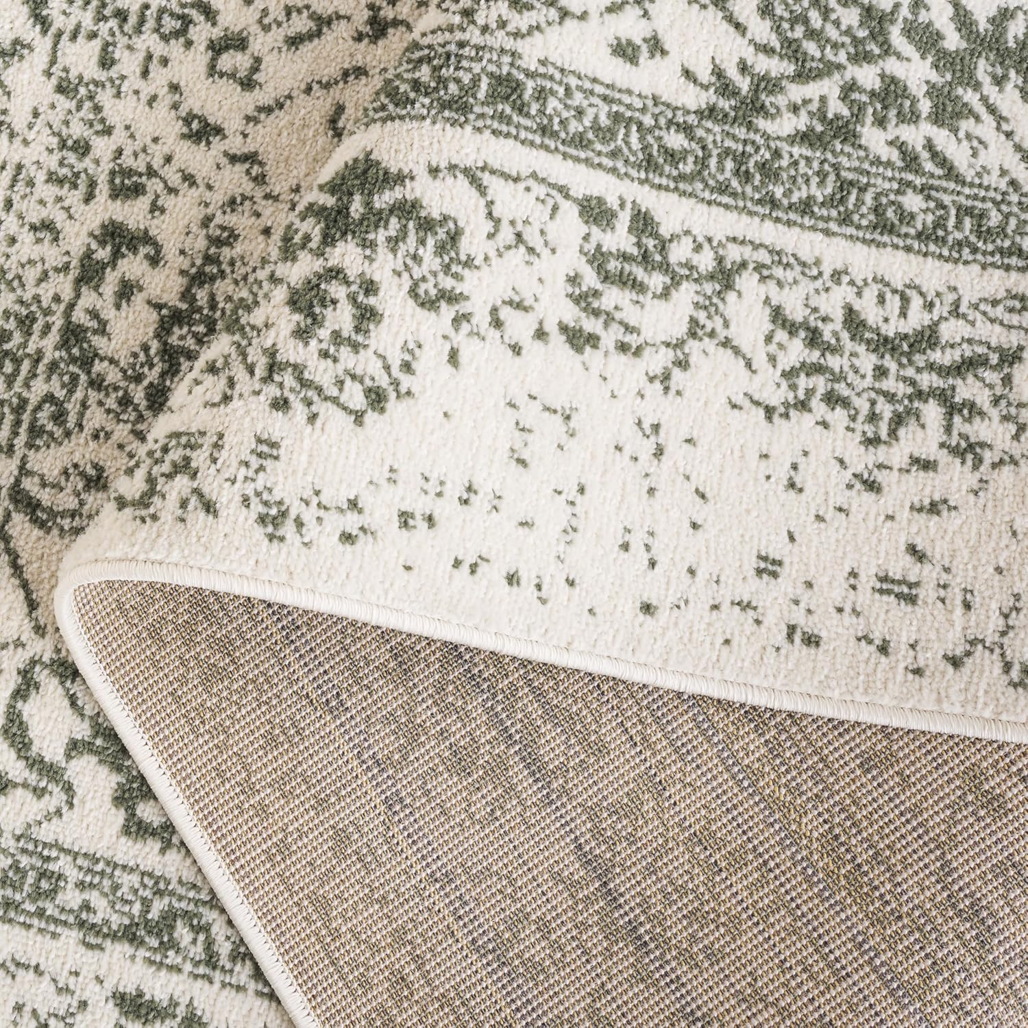 SAFAVIEH Area Rug 8x10 - Adirondack Collection - Large - Ivory & Dark Green, Distressed Vintage Floral Design, Non-Shedding & Easy to Clean, Ideal for Living Room, Bedroom, Dining Space (ADR109X) - Image 5