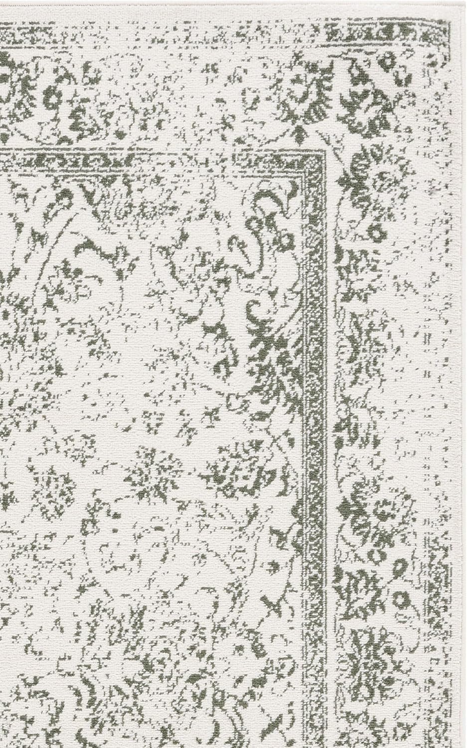 SAFAVIEH Area Rug 8x10 - Adirondack Collection - Large - Ivory & Dark Green, Distressed Vintage Floral Design, Non-Shedding & Easy to Clean, Ideal for Living Room, Bedroom, Dining Space (ADR109X) - Image 8