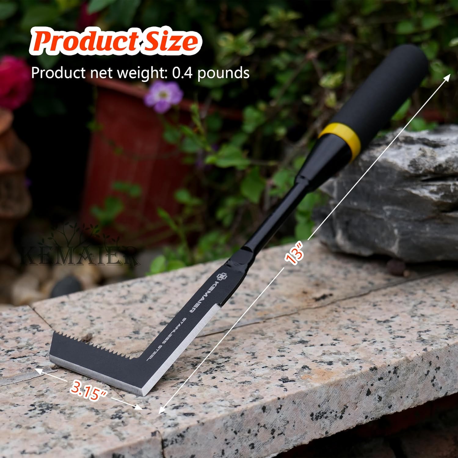 Kemaier Garden Tool Set - Featuring a Heavy-Duty Stainless Steel Hand Cultivator, Transplant Shovel, Trowel, Crack Weeder, and Dandelion Weeder - The Ultimate, Unbreakable Gardening Gift - Image 6