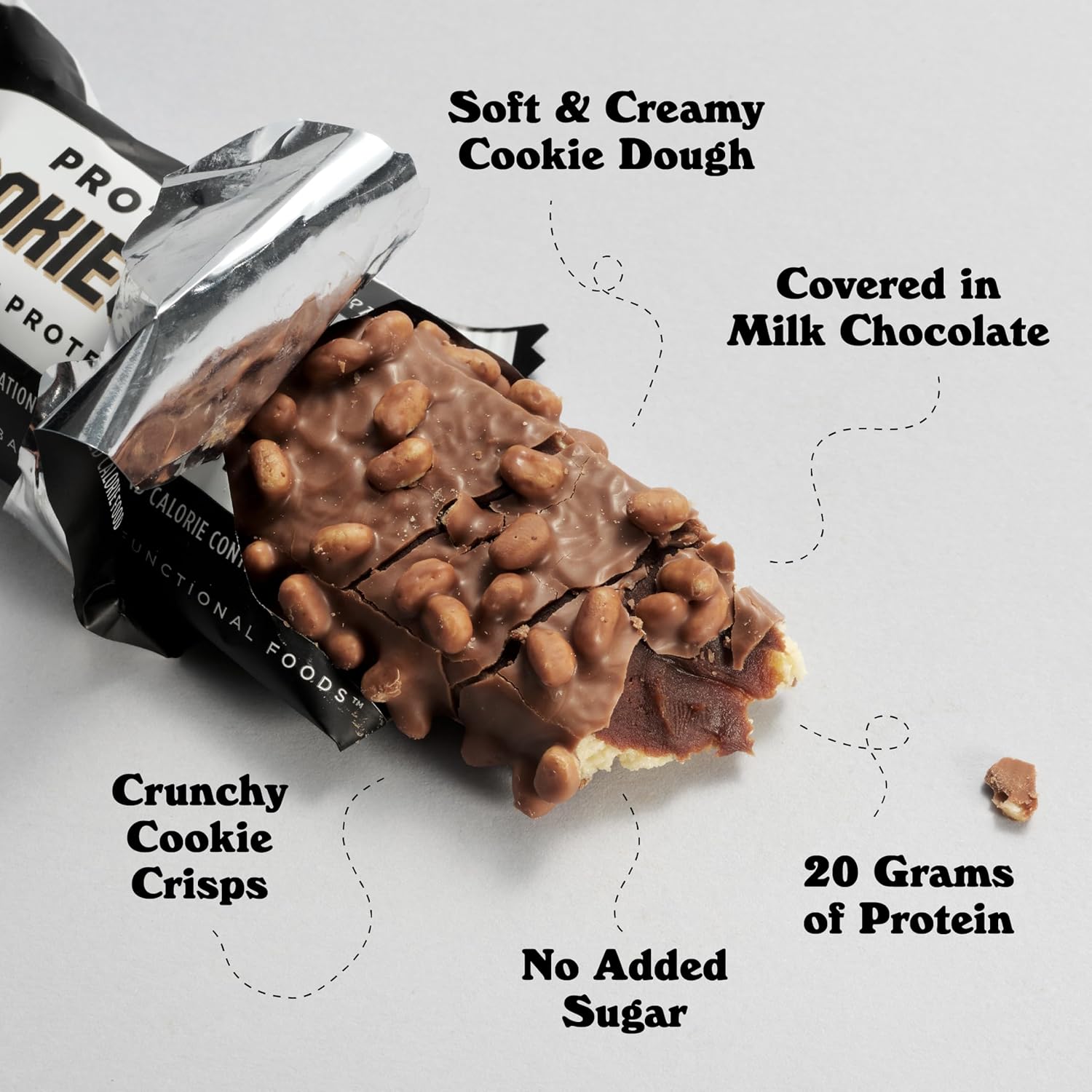Barebells Protein Bars Cookies & Cream - 12 Count, 20g High Protein Treats - Chocolate Nutrition Bar with 1g Total Sugars - On-The-Go Breakfast or Post-Workout Snack - Image 5