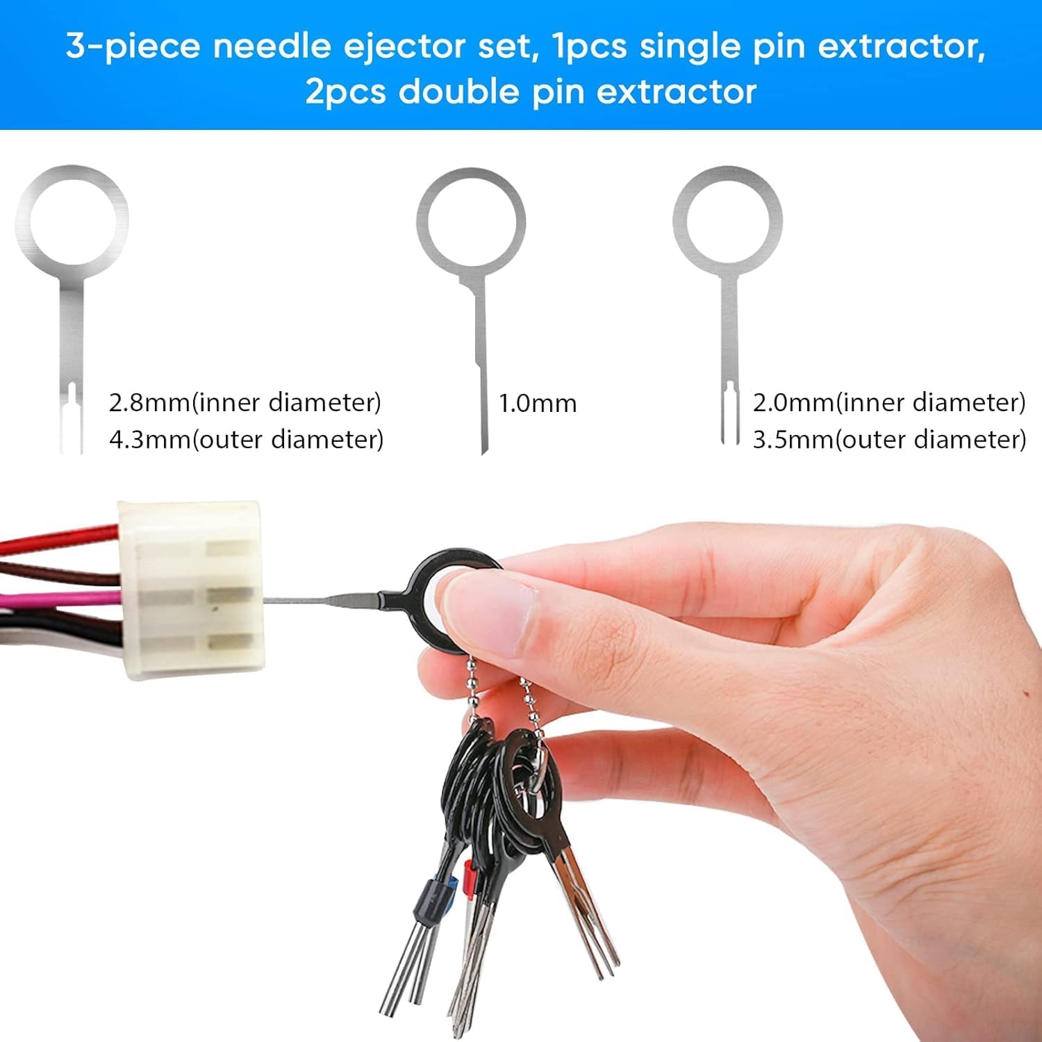 Terminal Pin Removal Tool Kit 82 Pcs Depinning Electrical Connector Pin Extractor Tool Set Wire Terminal Release for Automotive Car Household Devices - Black - Image 5