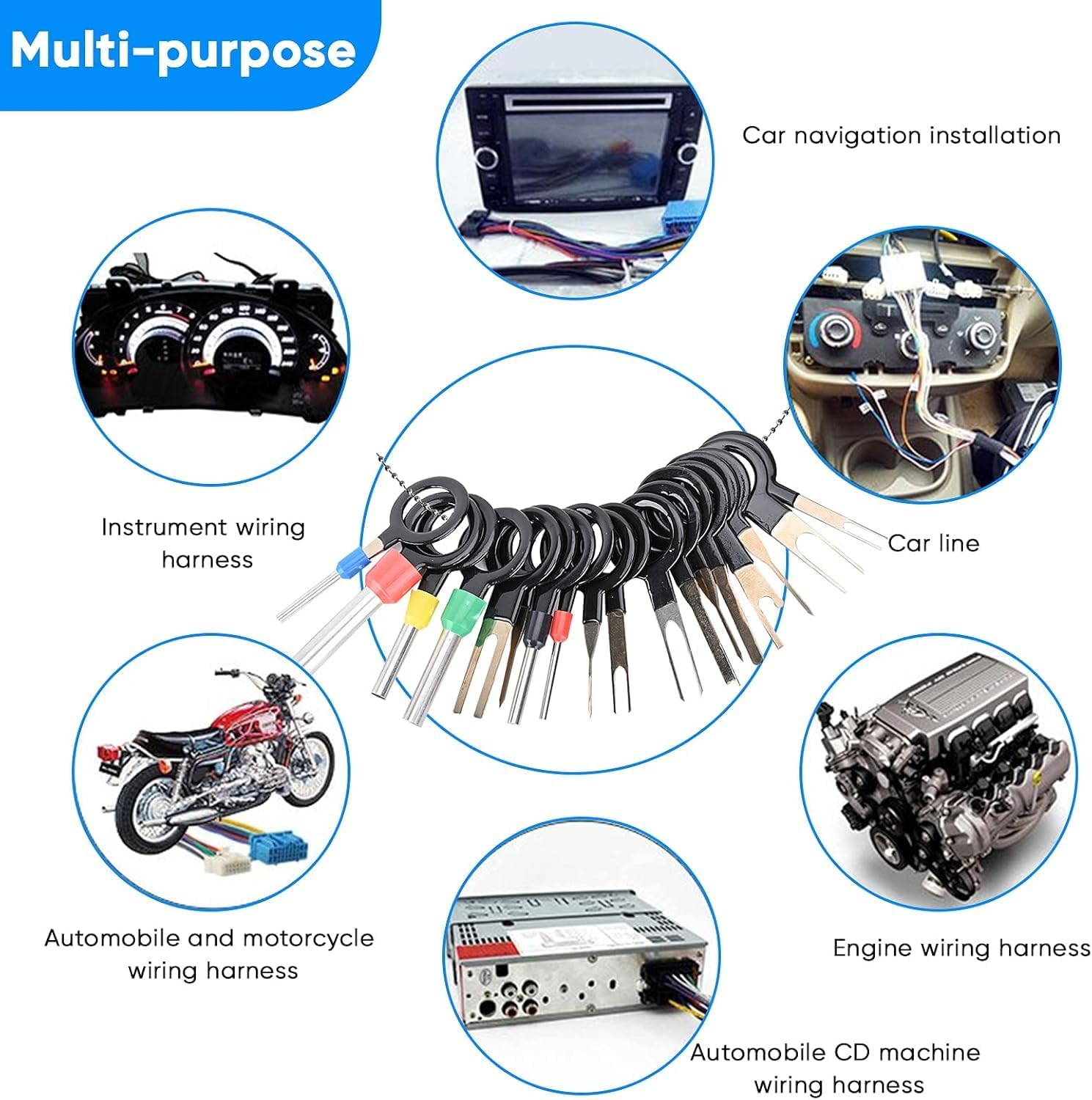 Terminal Pin Removal Tool Kit 82 Pcs Depinning Electrical Connector Pin Extractor Tool Set Wire Terminal Release for Automotive Car Household Devices - Black - Image 8