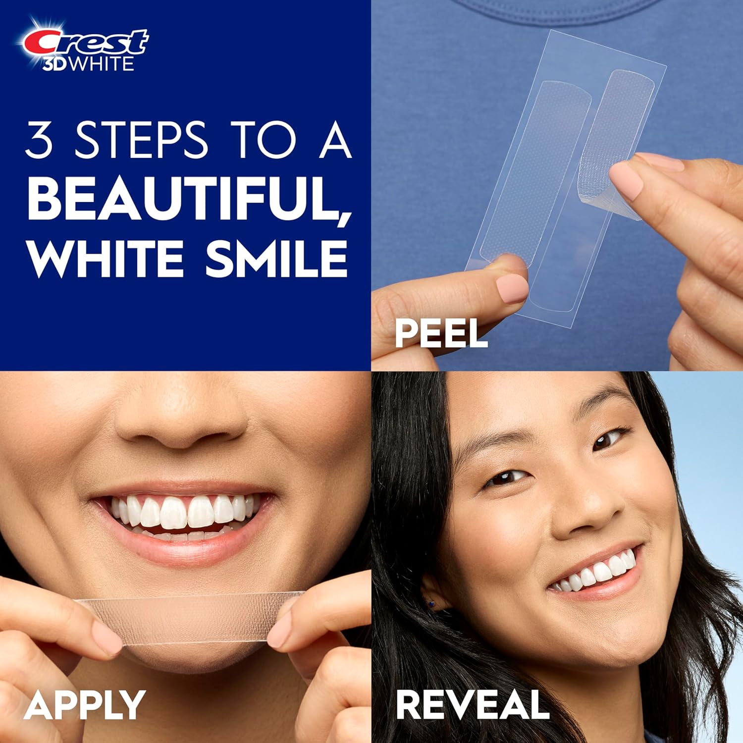 Crest 3D Whitestrips Vivid Plus, Teeth Whitening Strip Kit, 10 Treatments + 2 Bonus Treatments (Each with 1 Upper/1 Lower Strip), 24 Strips, 8 Levels Whiter, Teeth Whitening Kit - Image 6