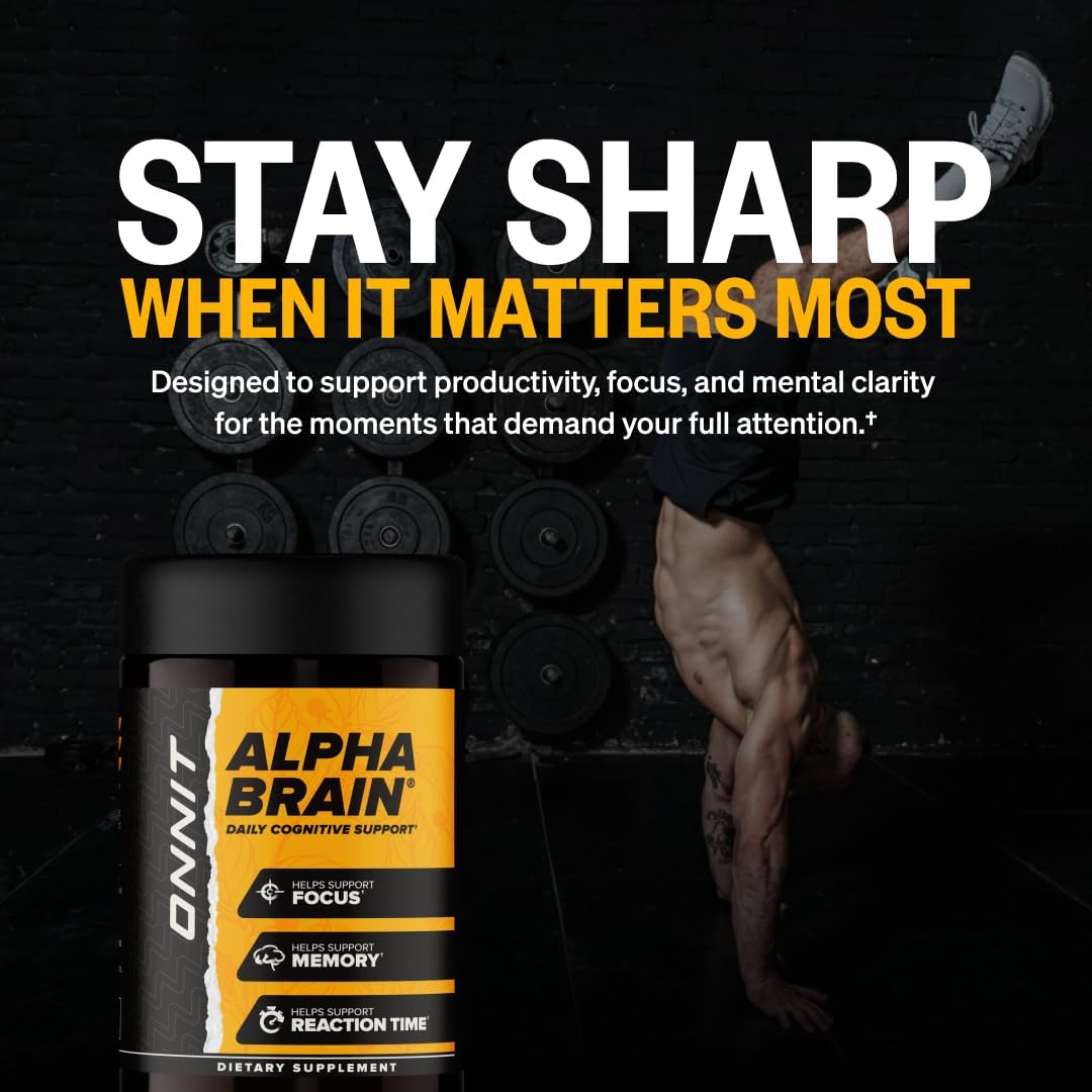 ONNIT Alpha Brain Nootropic Brain Supplement for Focus, Memory, Mental Clarity, Cognitive Support with L-Theanine and Vitamin B6, 90 Count - Image 4
