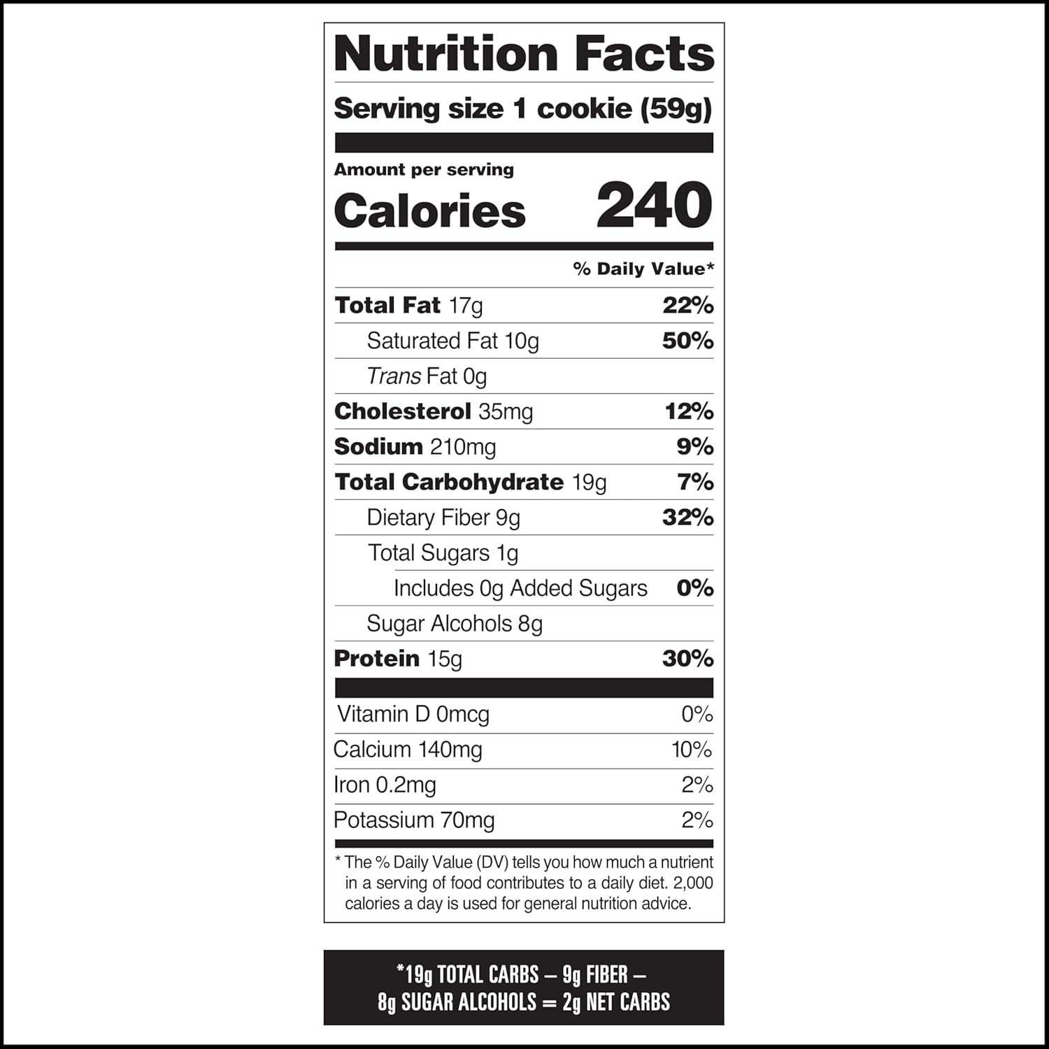 Quest Nutrition Chocolate Chip Protein Cookie, 15g Protein, 1g Sugar, 2g Net Carbs, Keto Friendly, High Protein, Low Carb; 12 Count - Image 9