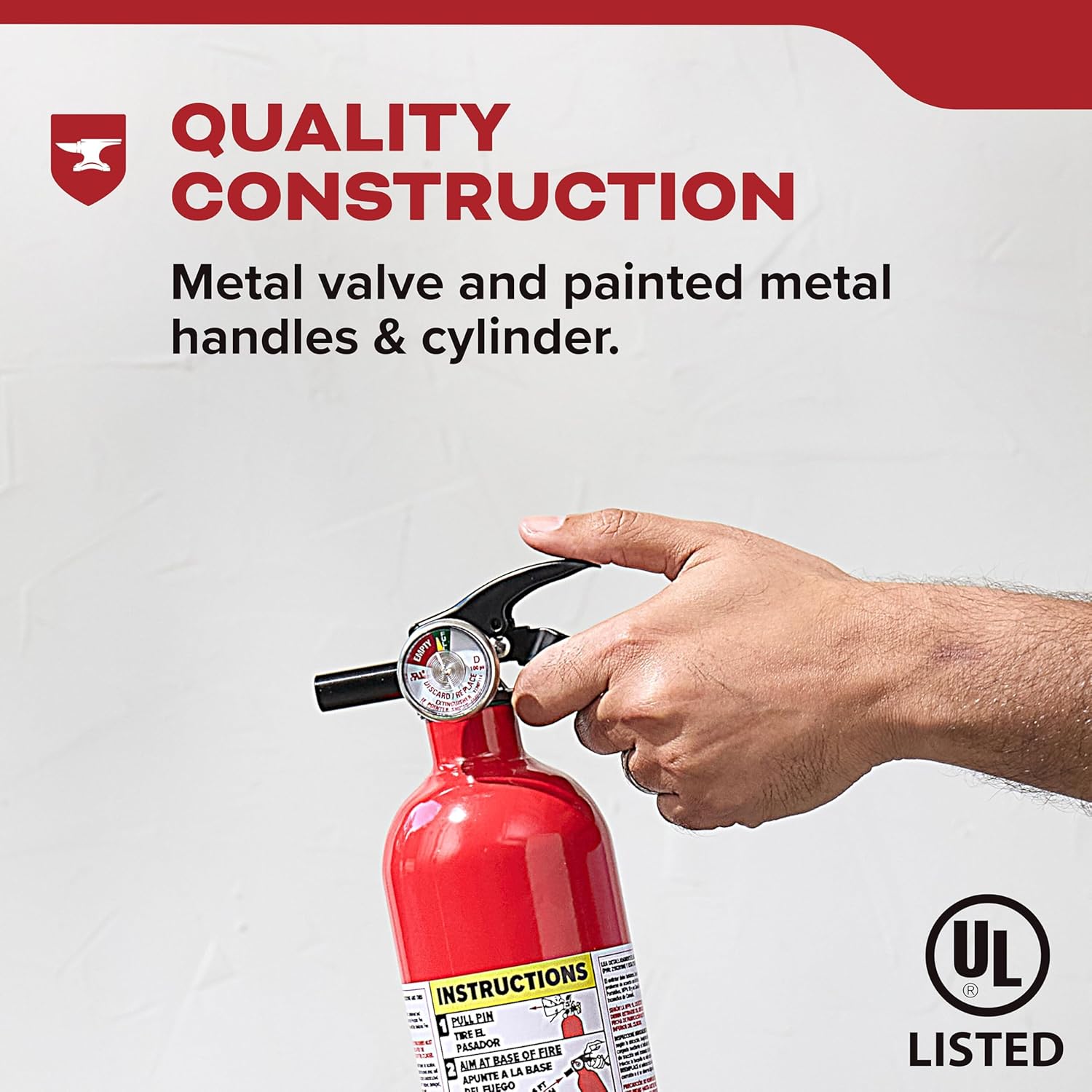 Kidde FA110G Multi Purpose Fire Extinguisher, Wall Mount, for Home/Office/Dorm/Residential, 1A10BC - Image 5