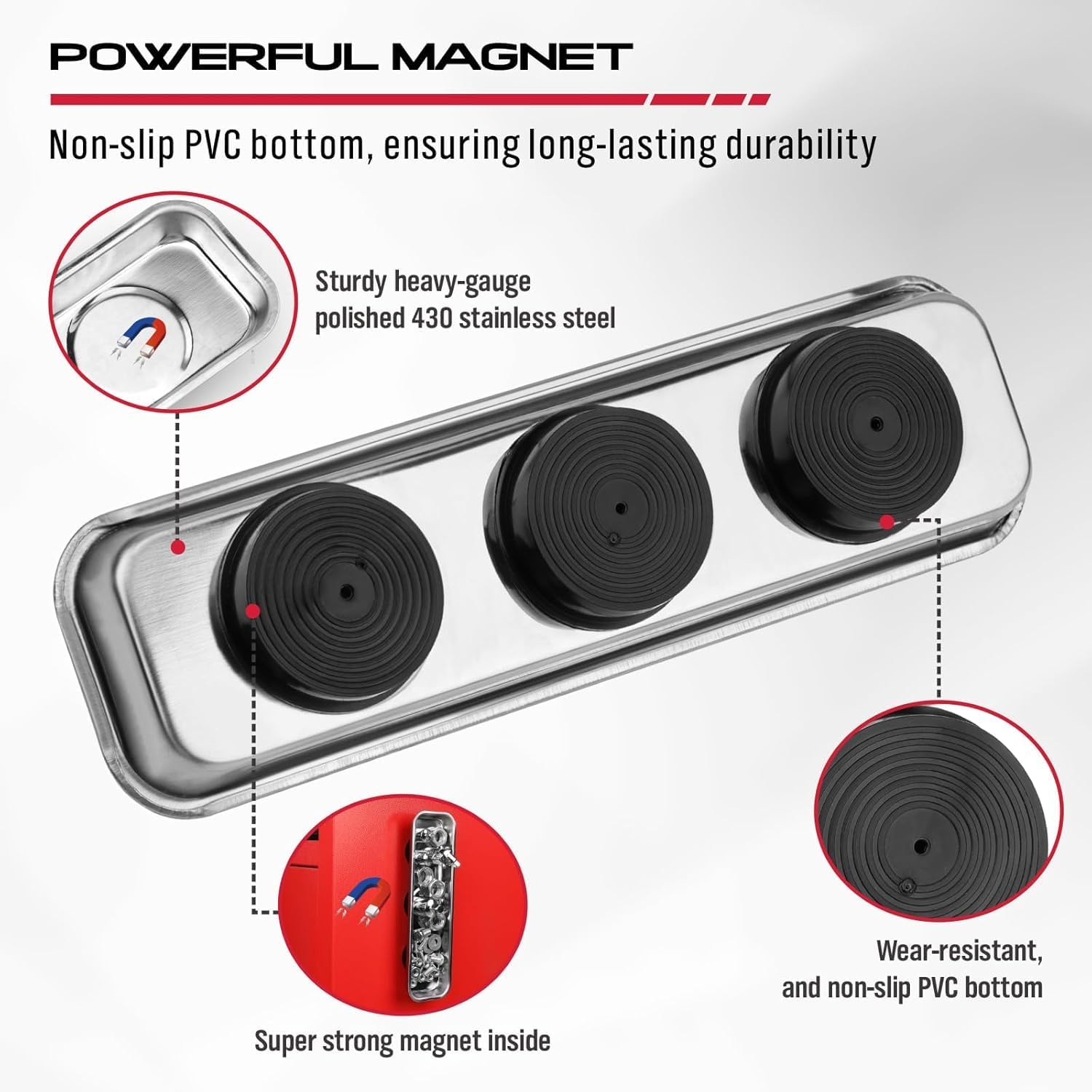 Magnet Sweeper Magnetic Nail Roller: 17-Inch Heavy Duty Magnet Nail Pickup Rolling Tool with Telescoping Adjustable Handle 8.8-Pound Capacity Ideal for Workshop Garage Yard Construction Cleanup - Image 6