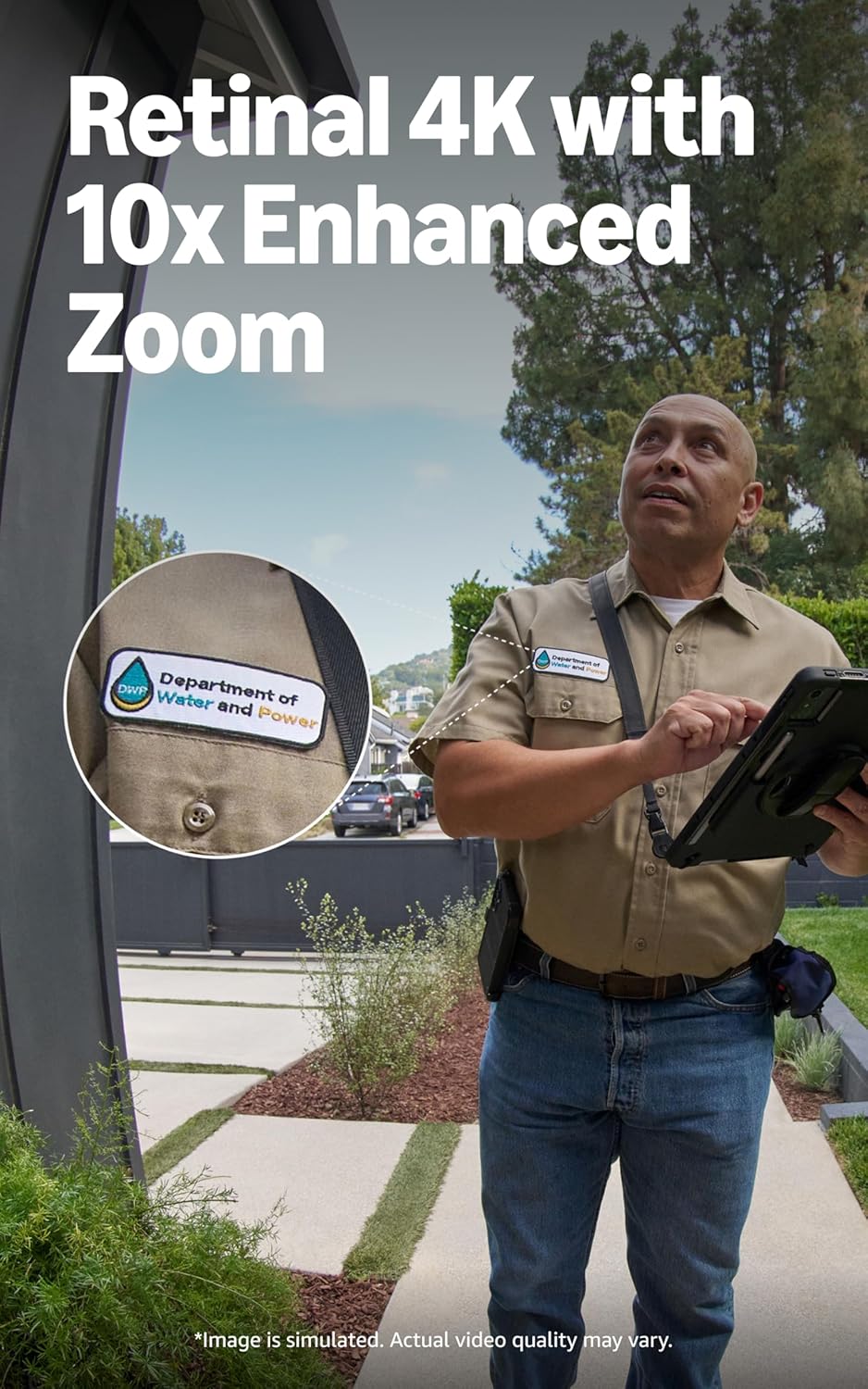 Ring Wired Doorbell Pro (newest model), Home or business security, Retinal 4K with wide-angle video, 10x Enhanced Zoom, and Low-Light Sight, Deep Silver - Image 4