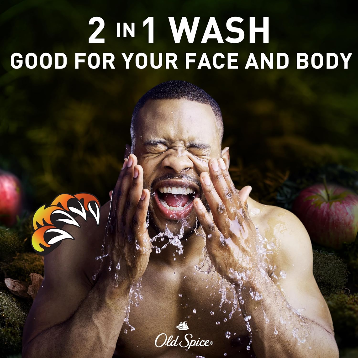Old Spice Cleansing Body Wash for Men, 3X Defense, 24/7 Shower Fresh with Lasting Scent, 2-in-1 Body & Face Wash, Bearglove with Crisp Orchard Scent, 24 oz (Pack of 4) - Image 4