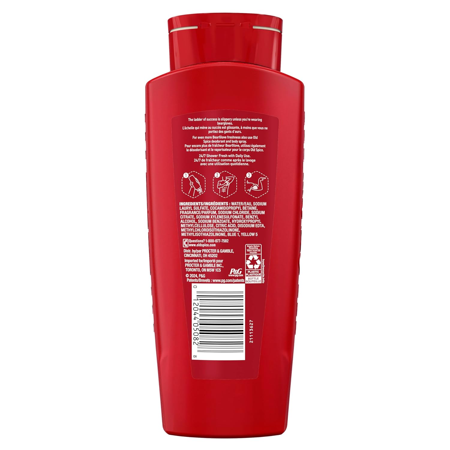 Old Spice Cleansing Body Wash for Men, 3X Defense, 24/7 Shower Fresh with Lasting Scent, 2-in-1 Body & Face Wash, Bearglove with Crisp Orchard Scent, 24 oz (Pack of 4) - Image 11