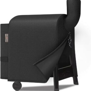 Pellet Grill Cover for Traeger Pro 22/575 Series,800D Heavy Duty Rip-Proof Material Smoker Cover,Waterproof UV and Fade Resistant Grill Cover with Straps & Zippers for Traeger Lil’Tex Elite,Eastwood