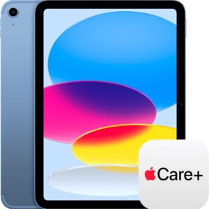 Apple iPad 11-inch: A16 chip, 11-inch Model, Liquid Retina Display, 128GB, Wi-Fi 6 + 5G Cellular, 12MP Front/12MP Back Camera, Touch ID, All-Day Battery Life — Blue with AppleCare+ (2 Years)