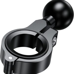 BRCOVAN Handlebar Mount with 1” TPU Ball Compatible with RAM Mounts B Size Double Socket Arm Fit Rails Diameter 0.5” 0.87” 1” 1.26” Aluminum Material, CNC Processing, Anodized Surface