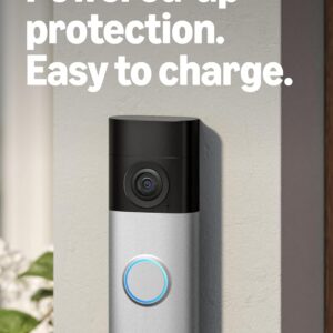 Ring Battery Doorbell Plus (newest model), Retinal 2K with wide-angle video, up to 6x Enhanced Zoom, Night Vision, and Quick Release Battery Pack, Nickel Silver