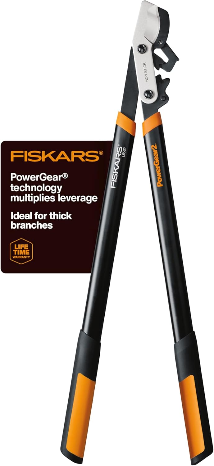 Fiskars 32-Inch Loppers for Tree Trimming, Heavy Duty, Low-Friction Sharp Steel Blade, Branch Cutter up to 2-Inch Diameter Cut Capacity, PowerGear2 Technology that Multiplies Power for Less Effort - Image 2