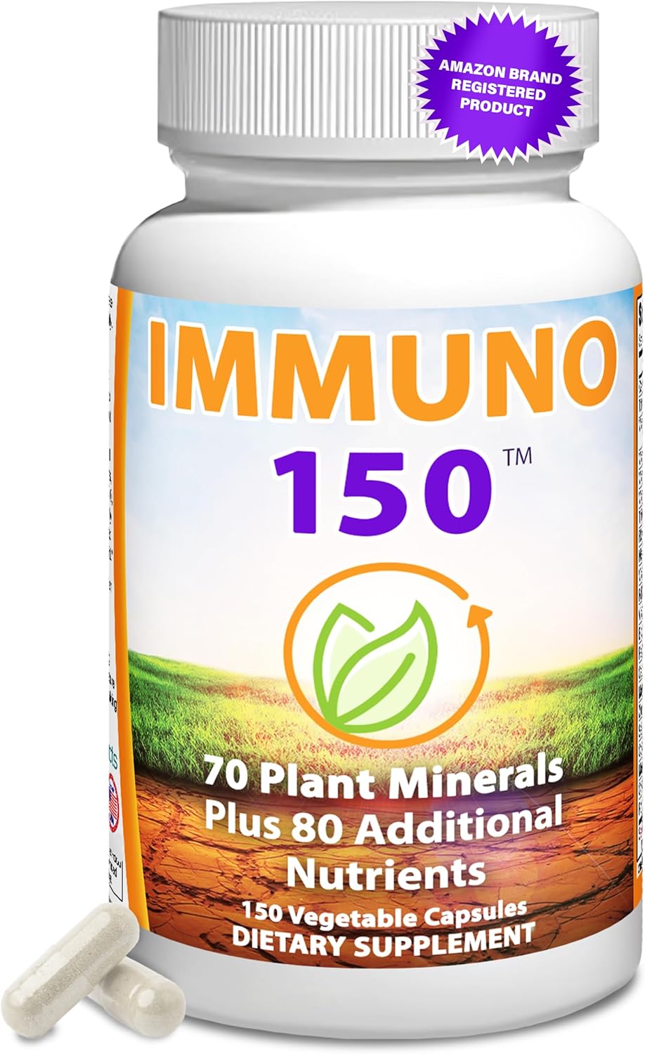 Immuno 150, Immune Support Supplement, Packed with 70 Plant Minerals, 13 Essential Vitamins and 68 Additional Nutrients-150 Vegetable Capsules- Immune Boost for All Age Groups - Image 2