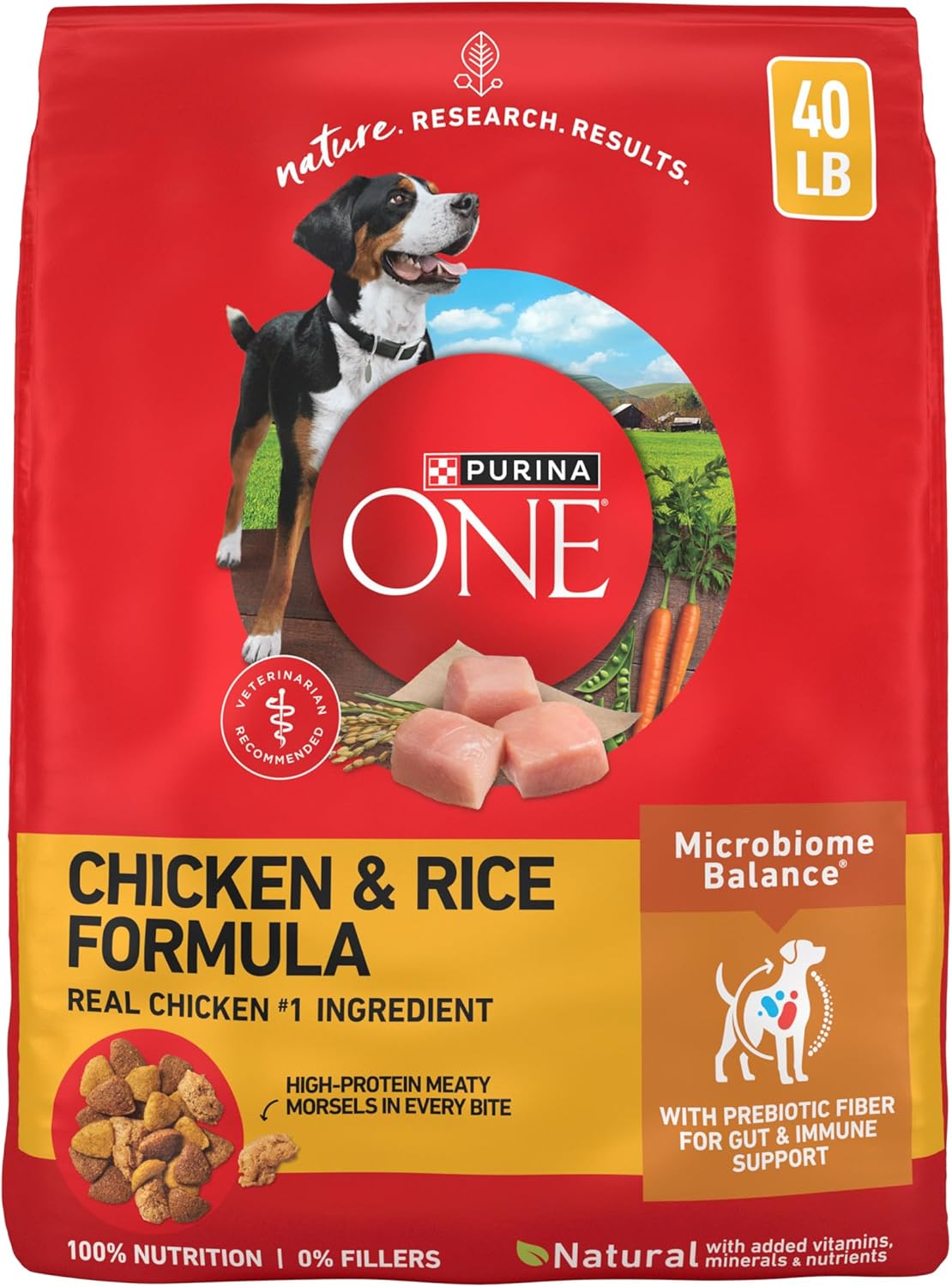 Purina ONE Chicken and Rice Formula Dry Dog Food - 40 lb. Bag - Image 2