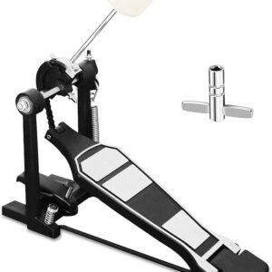 Single Bass Drum Pedal, Kick Drum Pedal for Drum Set Instrument, Single-Chain Drum Foot Pedal for Beginner & Pro Drummers Single Bass Drum Pedal, Kick Drum Pedal for Drum Set Instrument, Single-Chain Drum Foot Pedal for Beginner & Pro Drummers