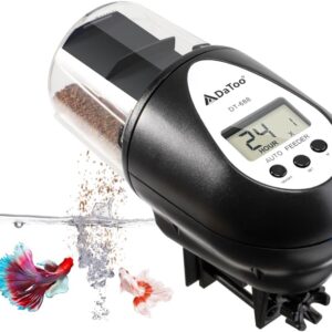 Aquarium Automatic Fish Feeder for Small Tank Auto Fish Food Dispenser Timer Vacation Betta Feeder with Moisture-Proof Air Hole and LCD Display