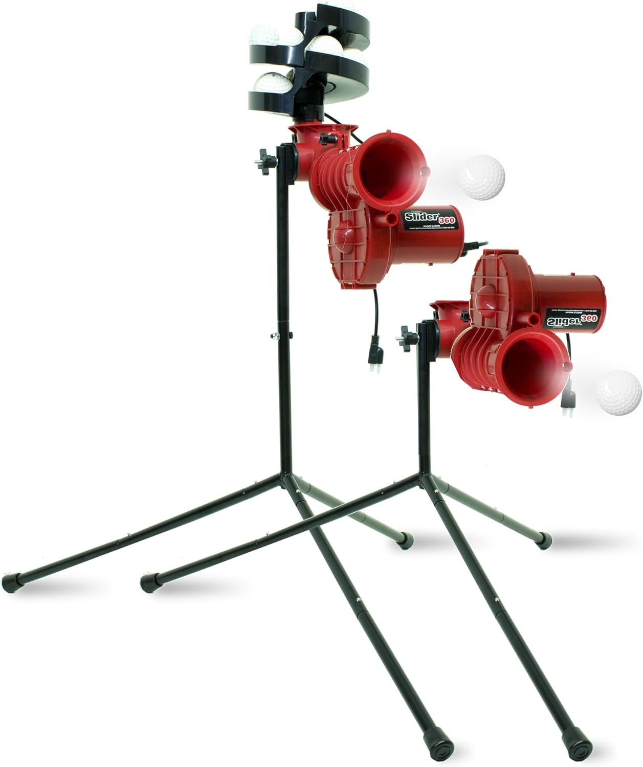 Heater Sports Slider Lite 360 Baseball Pitching Machine with Automatic Ball Feeder - Accurate 360-Degree Delivery, Durable and Portable Training Tool for All Ages