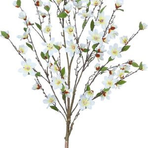5FT Artificial Magnolia Tree Tall Fake Plant Outdoor in White Planter Pot – Faux Trees Indoor Tall Fake Floor Plant with Silk Magnolia Flowers for Home Front Porch Office Patio Garden Decor 5FT Artificial Magnolia Tree Tall Fake Plant Outdoor in White Planter Pot – Faux Trees Indoor Tall Fake Floor Plant with Silk Magnolia Flowers for Home Front Porch Office Patio Garden Decor