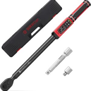 1/2-inch Digital Torque Wrench(3.8-250.8Ft.Lb/5.1-340Nm) ±1% Accuracy Digital Torque Wrench with Vibration, Buzzer,LED Notification and Five Units of Measure, for Car,Motorcycle Repair, DIY 1/2-inch Digital Torque Wrench(3.8-250.8Ft.Lb/5.1-340Nm) ±1% Accuracy Digital Torque Wrench with Vibration, Buzzer,LED Notification and Five Units of Measure, for Car,Motorcycle Repair, DIY