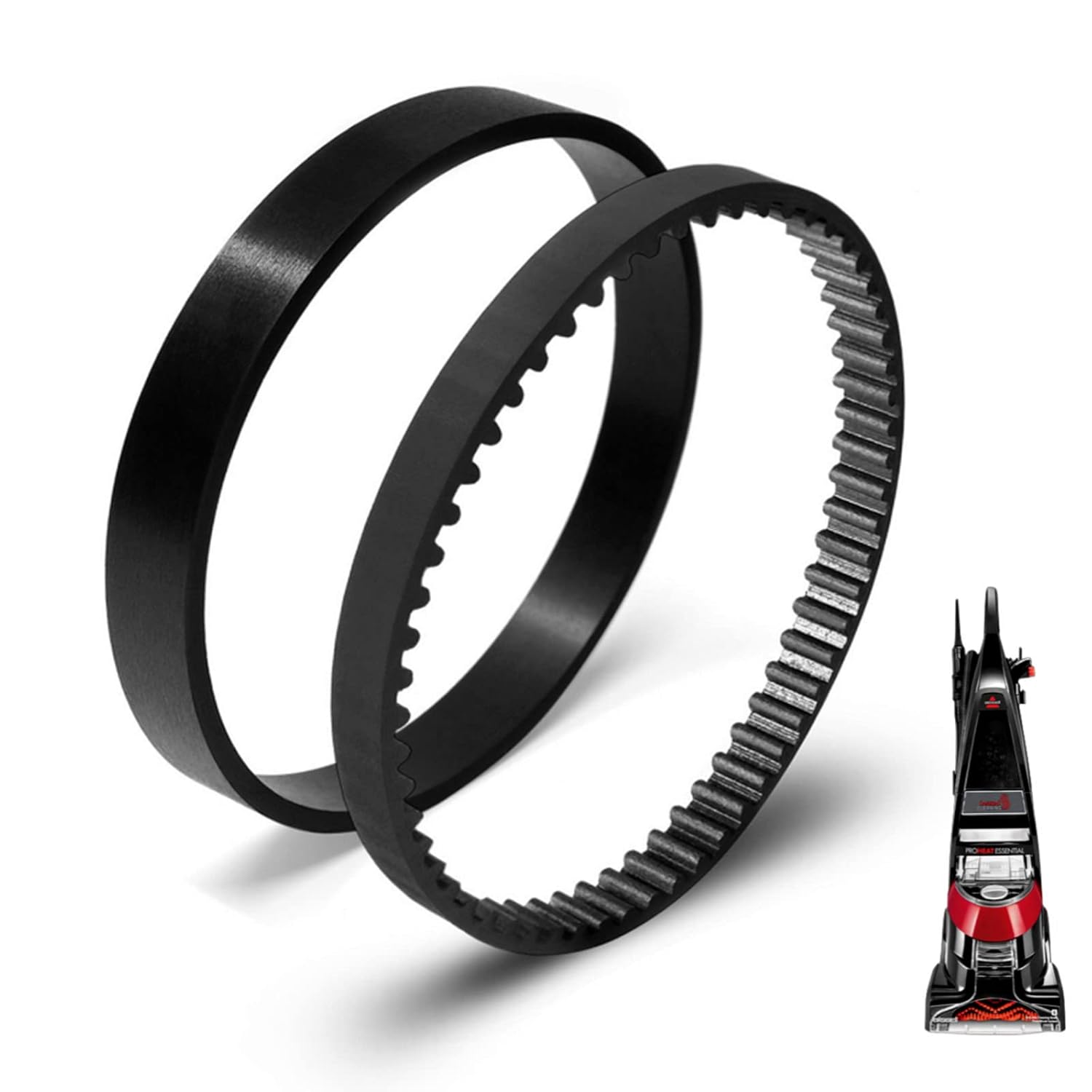 Replacement Belt Set for Bissell Proheat DeepClean Essential Carpet Cleaner 1887, 8852, 9585 Series, Replace Parts 1601542 and 1601543