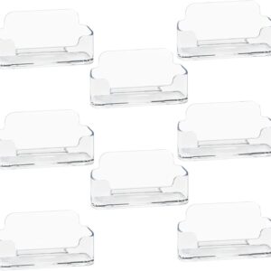 HSYMQ 8 Pack Acrylic Business Card Holder for Desk, Clear Plastic Business Cards Display Holders Stand, Fits 30-50 Business Cards HSYMQ 8 Pack Acrylic Business Card Holder for Desk, Clear Plastic Business Cards Display Holders Stand, Fits 30-50 Business Cards