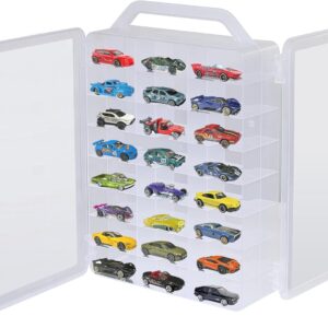 Double Sided Storage Case for Hot Wheels Storage with Carrying Handle, Portable 1/64 Scale Toy Cars Storage Box Compatible with 46 Matchbox Hot Wheels Storage, Case Only (1 Pack) Double Sided Storage Case for Hot Wheels Storage with Carrying Handle, Portable 1/64 Scale Toy Cars Storage Box Compatible with 46 Matchbox Hot Wheels Storage, Case Only (1 Pack)