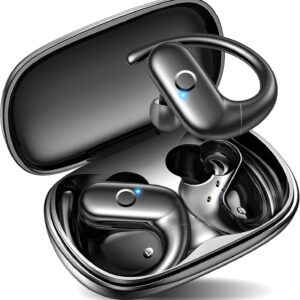 kurdene Wireless Earbuds Bluetooth Headphones Sport,Over Ear Buds with Deep Bass Sound,60Hrs Playtime Earphones Redesigned Comfort Fit with Earhooks for Running,Meeting,Workout-Black kurdene Wireless Earbuds Bluetooth Headphones Sport,Over Ear Buds with Deep Bass Sound,60Hrs Playtime Earphones Redesigned Comfort Fit with Earhooks for Running,Meeting,Workout-Black