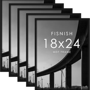 18×24 Frame 5 Pack, Black Poster Frames 18 x 24 for Horizontal or Vertical Wall Mounting 18×24 Frame 5 Pack, Black Poster Frames 18 x 24 for Horizontal or Vertical Wall Mounting