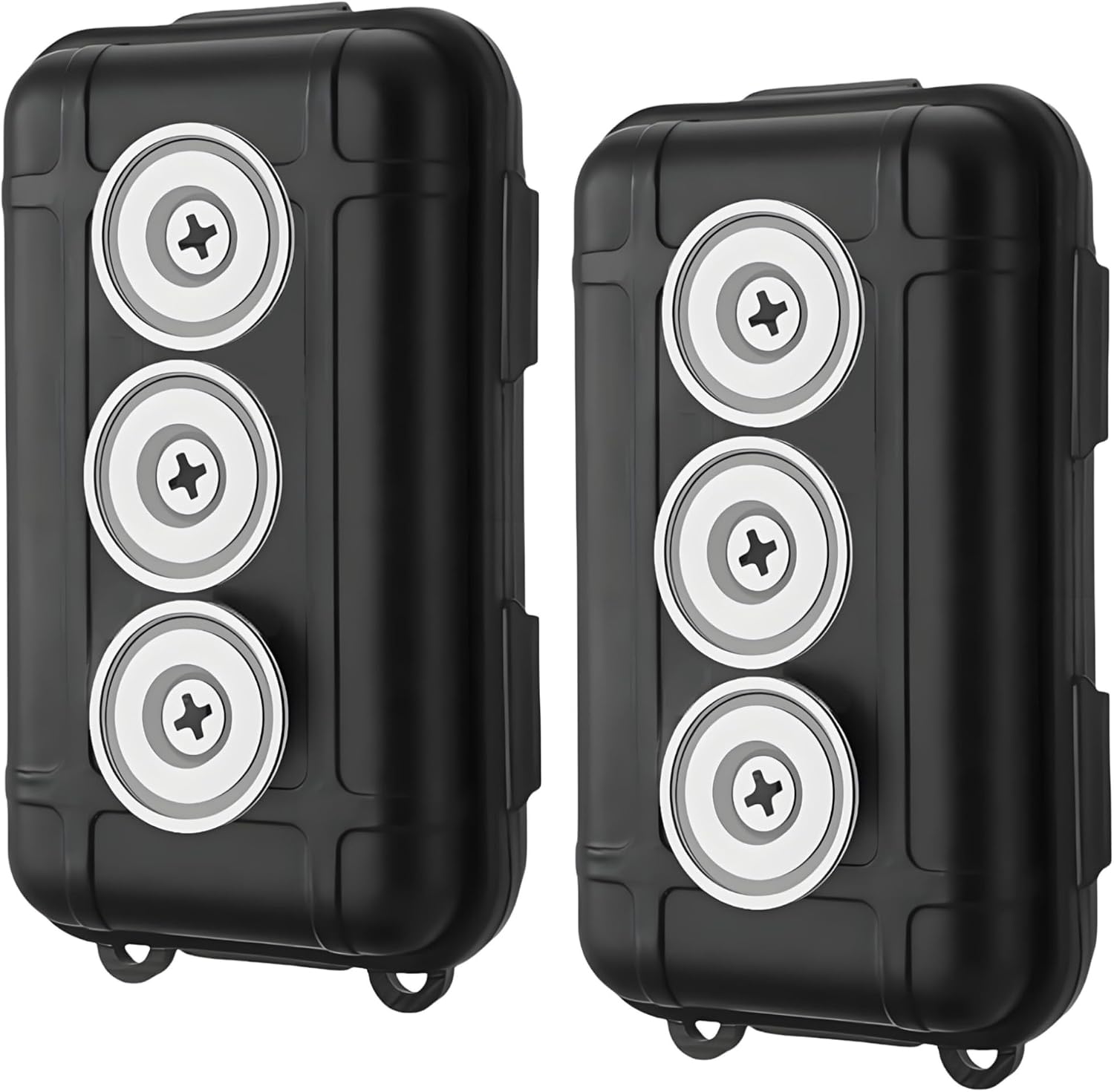2 Pcs Magnetic Key Holders Under Car, Hide Key Magnetic Box for Storage Key Indoors, Outdoors, Waterproof Hider Key on The Bottom of Car