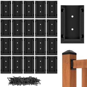 20pcs Deck Railing Brackets Connectors for 2×4 Railing Wood Post with 120pcs Wood Screws 20pcs Deck Railing Brackets Connectors for 2×4 Railing Wood Post with 120pcs Wood Screws