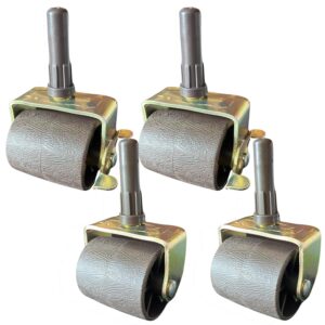Metal Stem Heavy Duty Rollers Casters Wheels for Bed Frame, Set of 4 (2 Locking, 2 Non Locking) Metal Stem Heavy Duty Rollers Casters Wheels for Bed Frame, Set of 4 (2 Locking, 2 Non Locking)