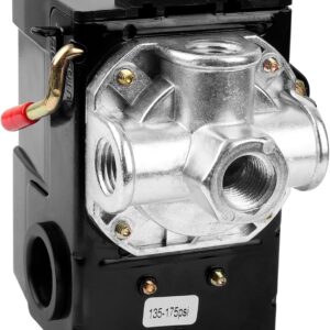 Air-Compressor Pressure Switch 135-175 psi 4 Port 26 Amp 220V, with Adjustable Unloader and Relief Valve Air-Compressor Pressure Switch 135-175 psi 4 Port 26 Amp 220V, with Adjustable Unloader and Relief Valve