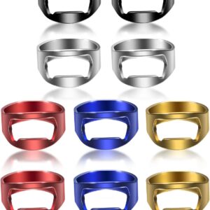 Boao 10 Pieces Bottle Opener Ring stainless Steel Beer Finger Bottle Opener Colorful for Party Present Supplies(Black,Silver,Red, Yellow, Blue) Boao 10 Pieces Bottle Opener Ring stainless Steel Beer Finger Bottle Opener Colorful for Party Present Supplies(Black,Silver,Red, Yellow, Blue)