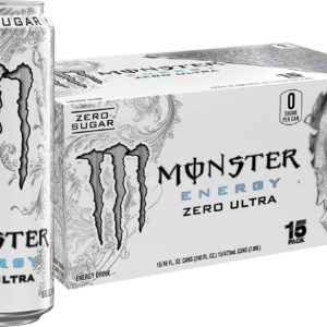 Monster Energy Zero Ultra, Sugar Free Energy Drink, 16 Ounce | Pack of 15 Monster Energy Zero Ultra, Sugar Free Energy Drink, 16 Ounce | Pack of 15