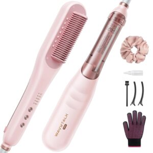 Wavytalk Pro Steam Hair Straightener Brush, Steamline Pro 3-in-1 Straightening Brush for Curly Hair, Fast Salon Results with Less Damage, Anti-Frizz and Hair Nourishment Wavytalk Pro Steam Hair Straightener Brush, Steamline Pro 3-in-1 Straightening Brush for Curly Hair, Fast Salon Results with Less Damage, Anti-Frizz and Hair Nourishment