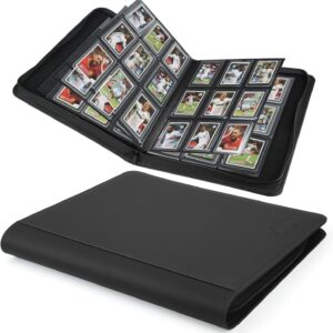 Toploader Binder,Toploader Hard Cases, 9-Pocket Pages Sleeves Hold up 288 Cards.Toploader Card Binder with Sleeves for “3×4” rigid,Card Holder(black) Toploader Binder,Toploader Hard Cases, 9-Pocket Pages Sleeves Hold up 288 Cards.Toploader Card Binder with Sleeves for “3×4” rigid,Card Holder(black)