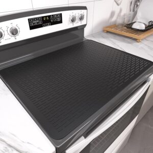 Stove Top Cover for Electric Stove- Range Covers for Electric Stove,Silicone XXL Dish Drying Mat, Glass Cooktop Covers, Flat RV Range top Mats (Black, 28″x20″) Stove Top Cover for Electric Stove- Range Covers for Electric Stove,Silicone XXL Dish Drying Mat, Glass Cooktop Covers, Flat RV Range top Mats (Black, 28″x20″)