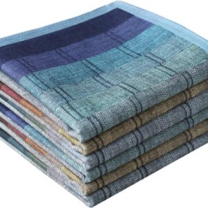 LACS Handkerchiefs Mens Luxury 100% Cotton Handkerchiefs Plaid Pack LACS Handkerchiefs Mens Luxury 100% Cotton Handkerchiefs Plaid Pack