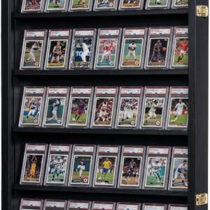 35 Baseball Card Display Case – Graded Sports Card Display Frame Metal Clasp & UV Protection Acrylic Front, Baseball Football Basketball Hockey Trading Card Collection Holder (Black, 1 Pack) 35 Baseball Card Display Case – Graded Sports Card Display Frame Metal Clasp & UV Protection Acrylic Front, Baseball Football Basketball Hockey Trading Card Collection Holder (Black, 1 Pack)