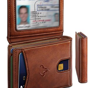 BULLIANT Men Wallet, Slim Leather Wallet Front Pocket Card Holder Gift For Men 11 Slots RFID Blocking BULLIANT Men Wallet, Slim Leather Wallet Front Pocket Card Holder Gift For Men 11 Slots RFID Blocking