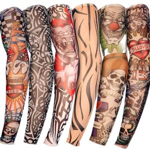 YARIEW Tattoo Sleeves for Men, 6Pcs Arm Sleeves Fake Tattoos Sleeves to Cover Arms Sun Protection Sleeves Tattoo Sleeve Covers Temporary Tattoo Sleeves for Men Halloween (Set 1) YARIEW Tattoo Sleeves for Men, 6Pcs Arm Sleeves Fake Tattoos Sleeves to Cover Arms Sun Protection Sleeves Tattoo Sleeve Covers Temporary Tattoo Sleeves for Men Halloween (Set 1)
