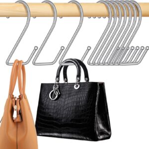 15 Pack Purse Hanger for Closet, Super Sturdy Purse Hooks, Hanging Backpack Bag Holder, Closet Organizers and Storage, Silver