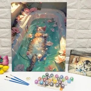 Huacan DIY Hobby Coloring By Number Kits Animal Digital Oil Painting By Number Cat Toilet Handmade Bathroom Wall Decoration Huacan DIY Hobby Coloring By Number Kits Animal Digital Oil Painting By Number Cat Toilet Handmade Bathroom Wall Decoration
