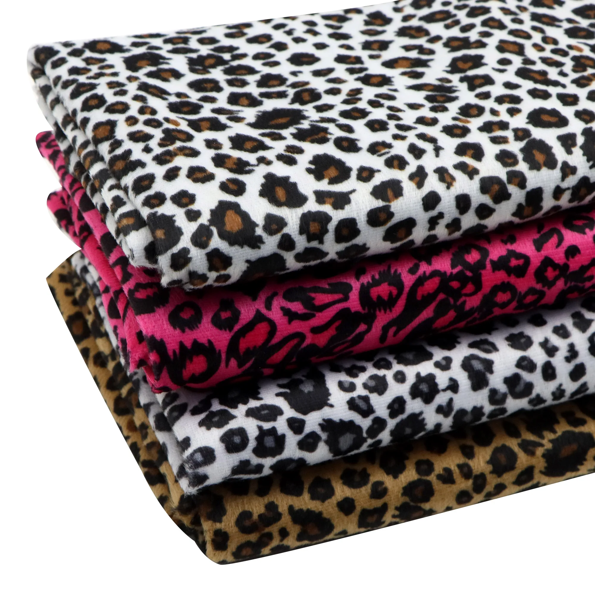 Leopard Print Velvet Fabric,63x19.68Inch(160x50cm) Quilting Fabric Scraps For DIY Crafting Sewing Patchwork