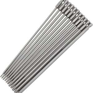 11pcs 200mm Extra Long Torx Screwdriver Bit Set, Magnetic Head S2 Steel Star Screw Driver Drill Bits 1/4″ Hex Shank Tamper Proof Security Bit Set (T6-T40) 11pcs 200mm Extra Long Torx Screwdriver Bit Set, Magnetic Head S2 Steel Star Screw Driver Drill Bits 1/4″ Hex Shank Tamper Proof Security Bit Set (T6-T40)