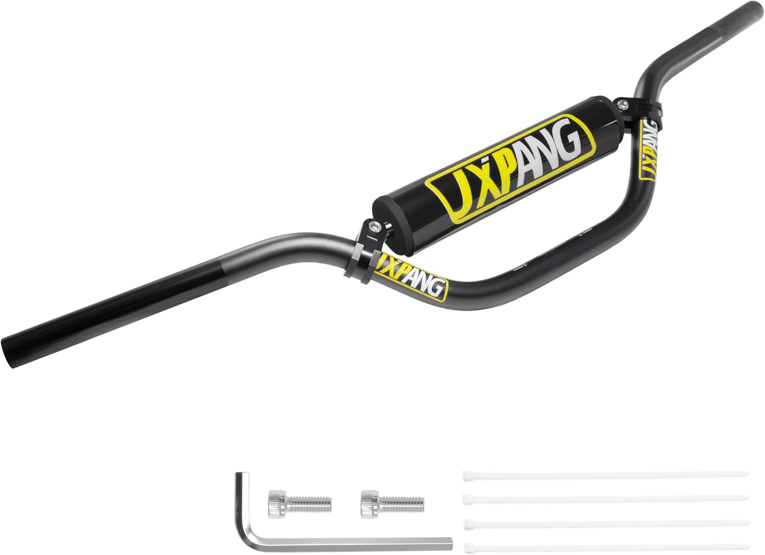7/8" 22mm Dirt Bike Handlebars, High/Mid/Low Rise, CNC 6061-T6 Aluminum w/Foam Pad, Universal for Pit Dirt Bike ATV Quad Motocross Mini Bike CRF YZF KXF KLX (Black, Mid Rise Handlebar)