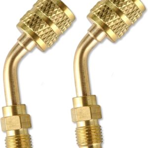 R410a Adapter Mini Split Adapter, 5/16 To 1/4 HVAC for Air Conditioner & Hose Connectors HVAC Tools for R410a Refrigerant Mini Split Recharging & More(2PCS 45°Angle) R410a Adapter Mini Split Adapter, 5/16 To 1/4 HVAC for Air Conditioner & Hose Connectors HVAC Tools for R410a Refrigerant Mini Split Recharging & More(2PCS 45°Angle)